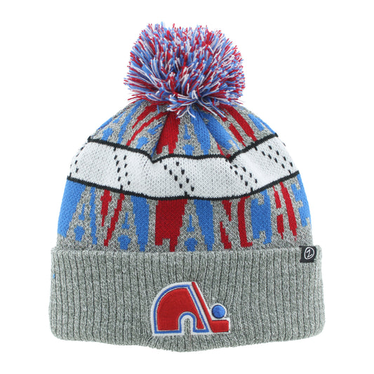 Colorado Avalanche Heritage Lace Pom Knit