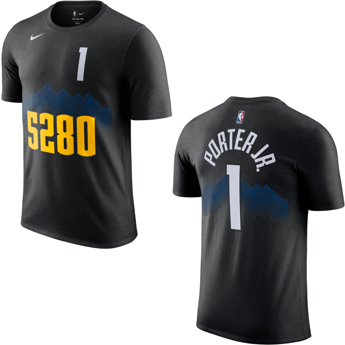 2023 24 Nuggets City Edition Player Tee Altitude Authentics