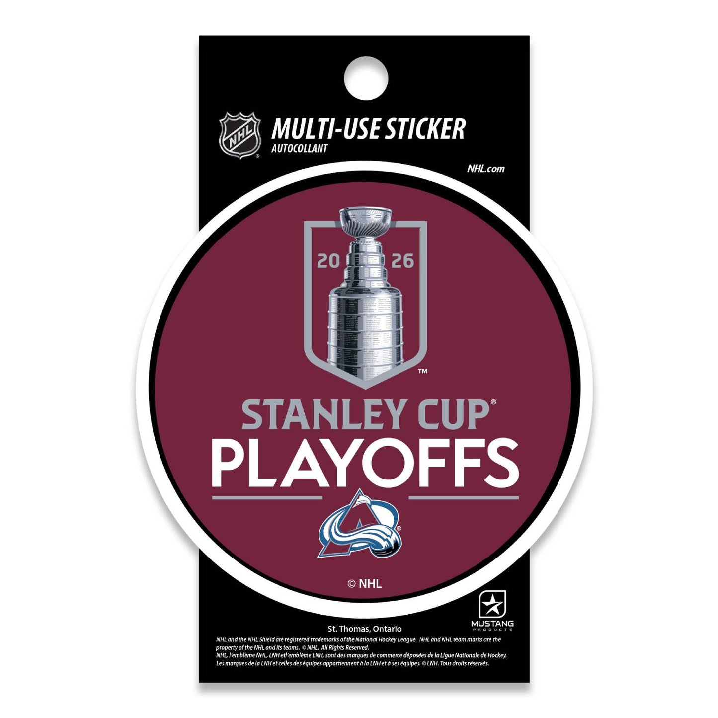 Colorado Avalanche 2026 Stanley Cup Playoffs Decal