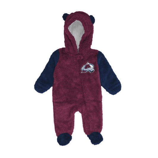 Colorado Avalanche Infant Stay Napping Fleece Bunting Full-Zip Sleeper