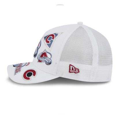 Women's Colorado Avalanche New Era All Over Print 9FORTY M-Crown A-Frame Snapback Hat