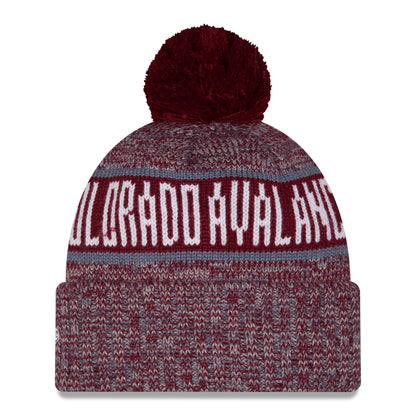 Colorado Avalanche New Era Tricolor Pom Knit Hat