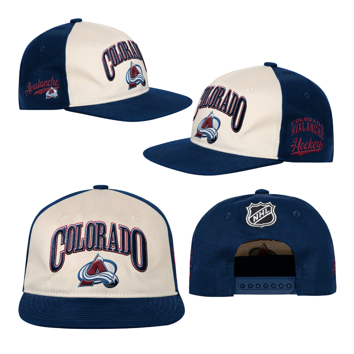 Youth Colorado Avalanche Arch Flatbrim Hat