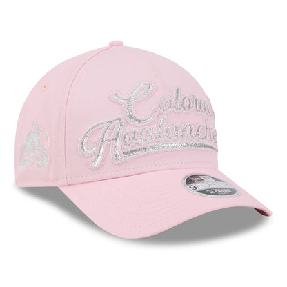 Girls' Colorado Avalanche New Era Glitz 9FORTY M-Crown A-Frame Snapback Hat