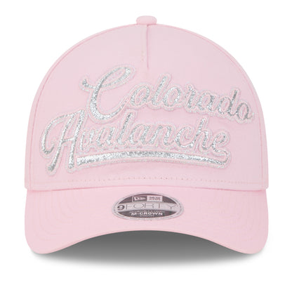 Girls' Colorado Avalanche New Era Glitz 9FORTY M-Crown A-Frame Snapback Hat