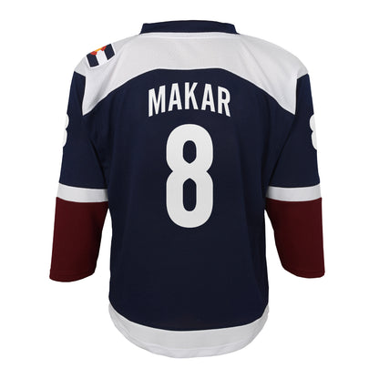 Youth Colorado Avalanche #8 Cale Makar (A) Alternate Replica Jersey
