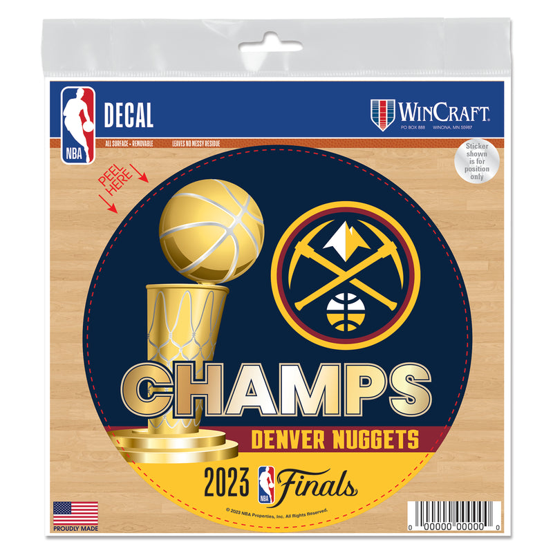 2023 Nuggets NBA Champs 6x6 Decal