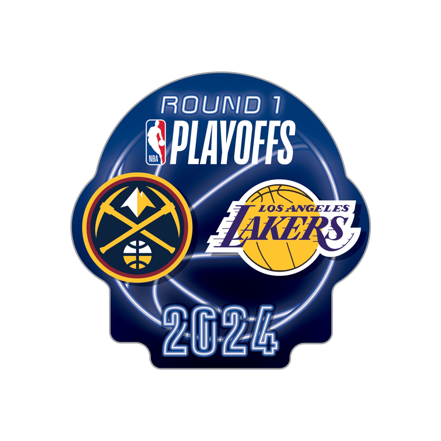 2024 Nuggets NBA Playoff 2 Team Lapel Pin Round 1