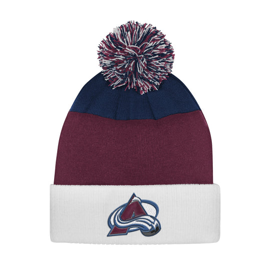 Colorado Avalanche Youth Essentials Pom Knit