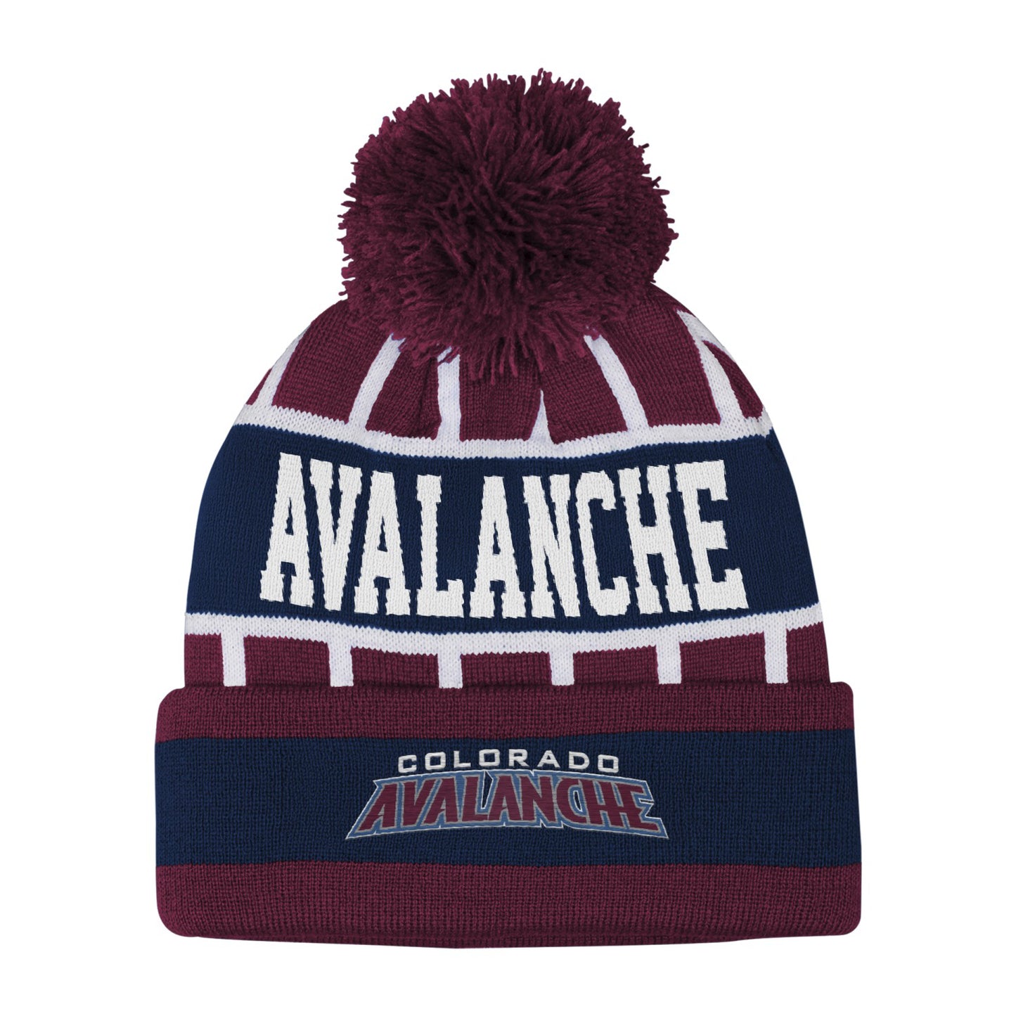 Colorado Avalanche Youth Go Fast Pom Knit