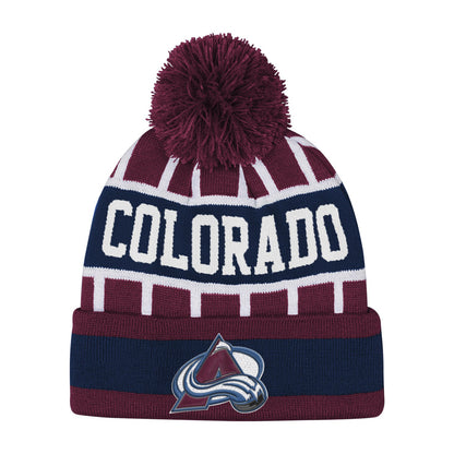 Colorado Avalanche Youth Go Fast Pom Knit