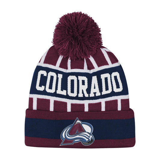Colorado Avalanche Youth Go Fast Pom Knit