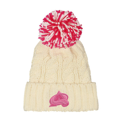 Colorado Avalanche Girls Cuffed Pom Knit