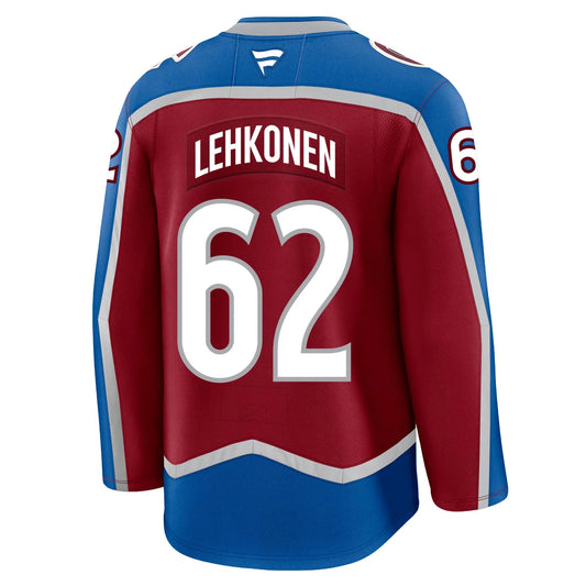 Colorado Avalanche #62 Artturi Lehkonen Premium Home Jersey