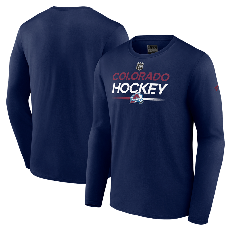 Avalanche Hockey Cotton L/S Tee - Navy