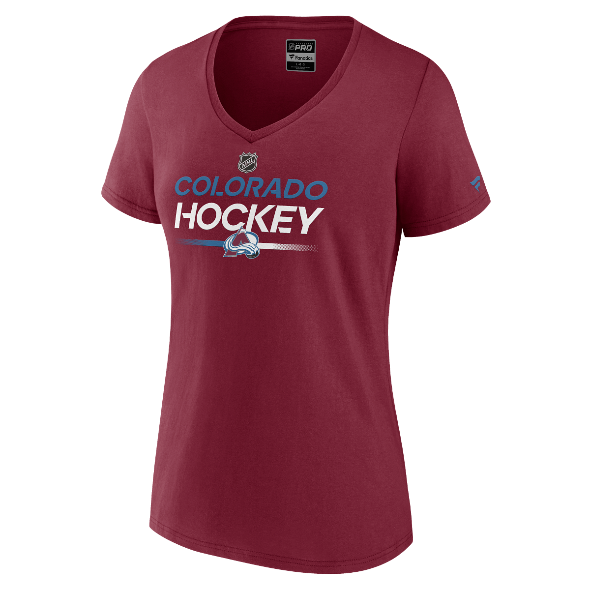 Avalanche Ladies Hockey V-Neck Tee - Burgundy