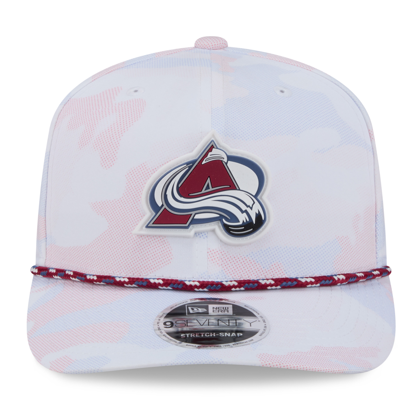 Colorado Avalanche Red, White & Camo New Era 970 Stretch Snap Hat