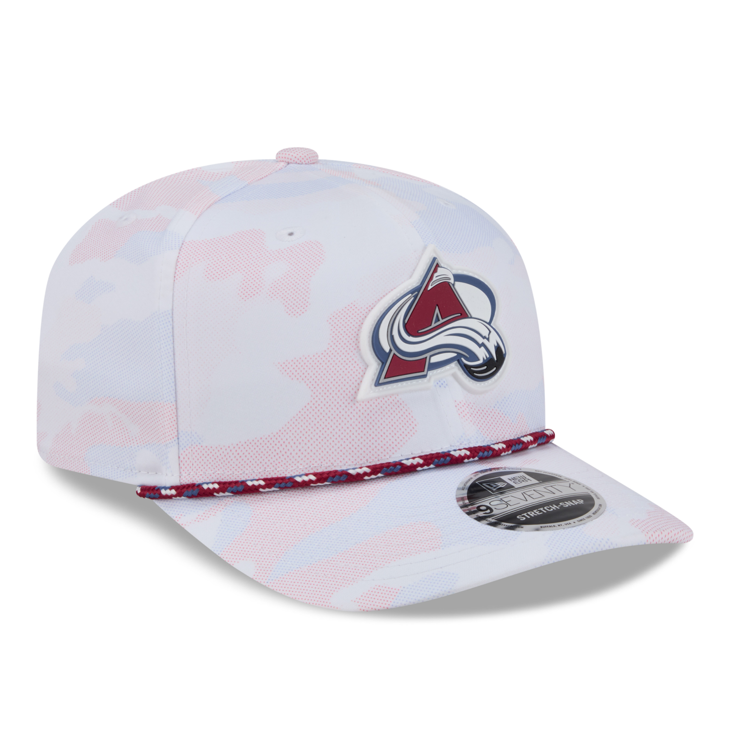 Colorado Avalanche Red, White & Camo New Era 970 Stretch Snap Hat