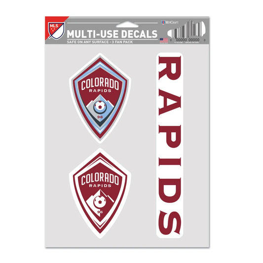 Colorado Rapids Fan Decal 3 Pack