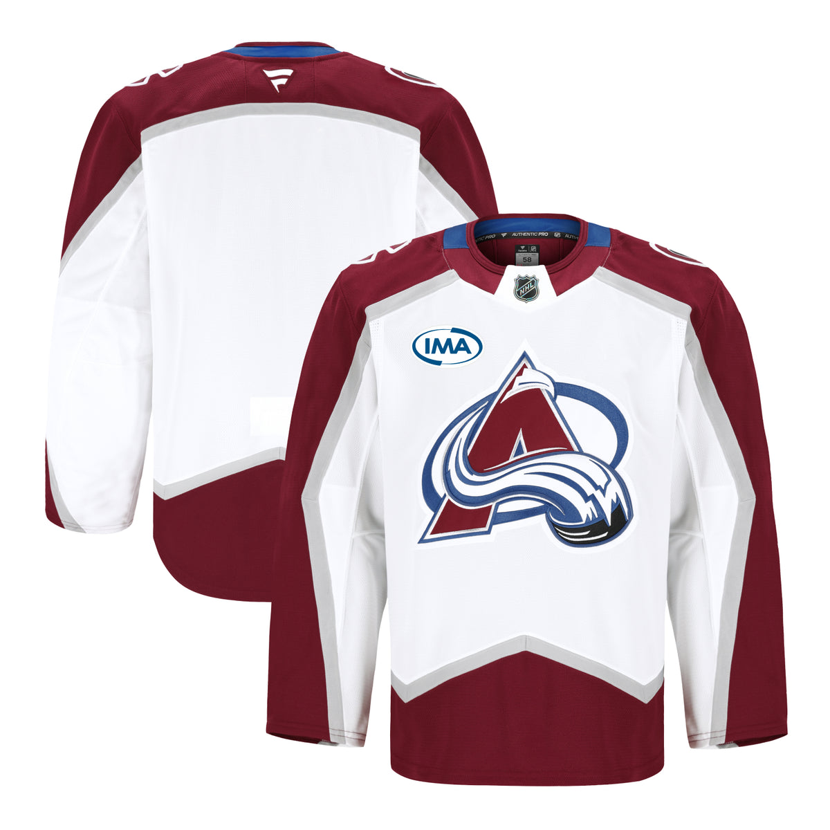 Colorado Avalanche Pro On Ice Authentic Blank Road Jersey