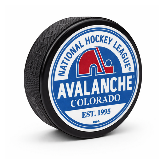 Colorado Avalanche Heritage Block Puck