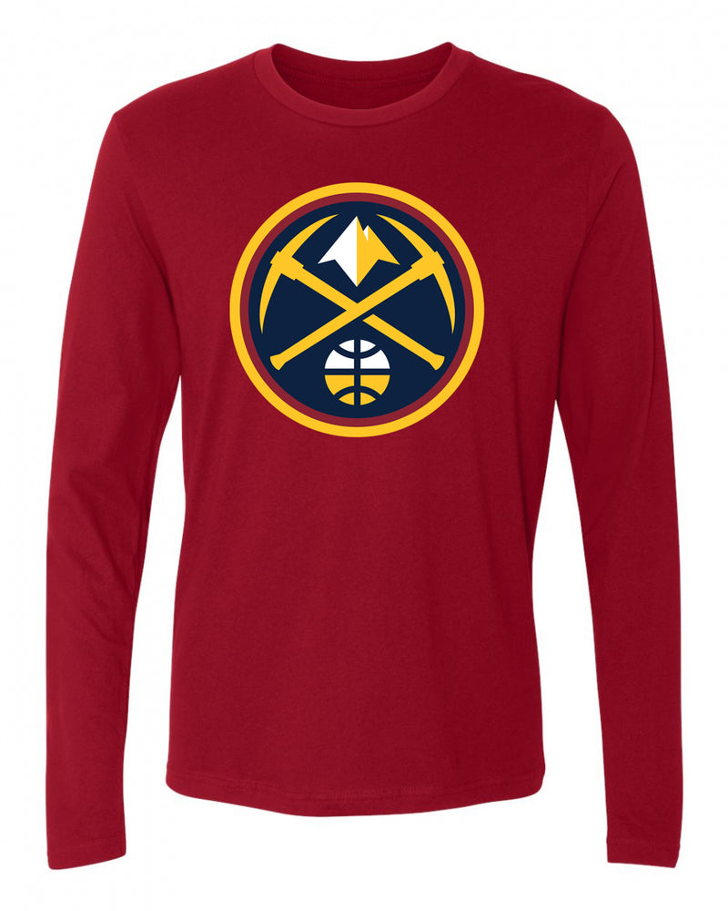 Nuggets L/S Primary Logo Tee - Cardinal
