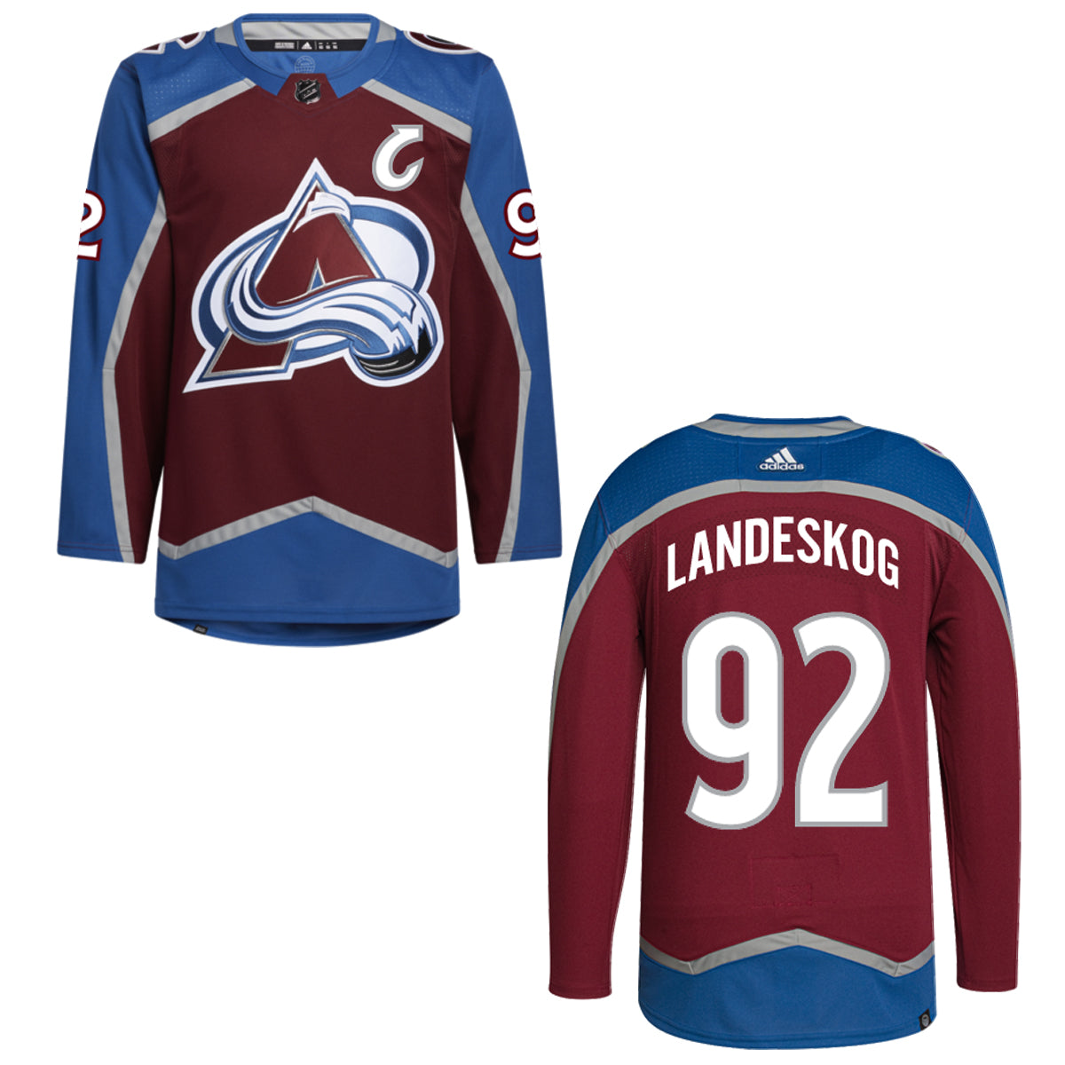 Colorado Avalanche #92 Gabriel Landeskog (C) Primegreen Home Jersey