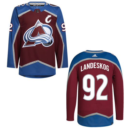 Colorado Avalanche #92 Gabriel Landeskog (C) Primegreen Home Jersey
