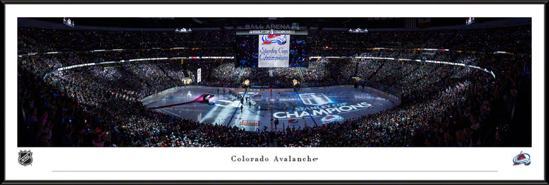 Colorado Avalanche Banner Raising Panoramic Frames