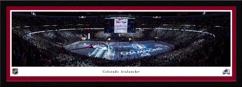 Colorado Avalanche Banner Raising Panoramic Frames
