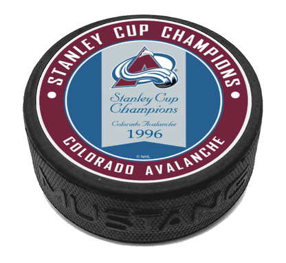 Avalanche 1996 Stanley Cup Banner Puck