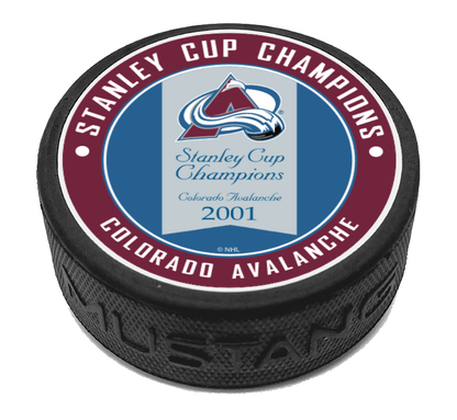 Avalanche 2001 Stanley Cup Banner Puck